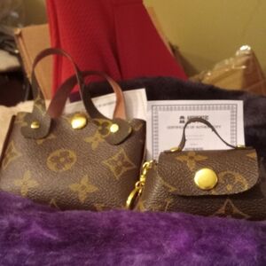 Upcycled Lux Monogram Mini Pouches With COA